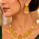 Gold Toned With Yellow Stones And White Pearl Accents__AMBELIS