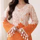 Orange And White__LIBASELEGANCE