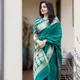 Emerald Green with Rich Gold Zari Border & Woven Pallu