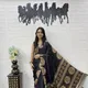 Black with Multicolor Traditional Prints in Gold, Maroon, Beige & Olive Green