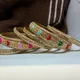 Gold, Pink, Red, Turquoise, Green