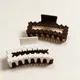 One Clip: Matte Dark Brown With Matching Rim And Second Clip: Matte Black Base With White Daisy Rim