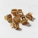 Glossy Metallic Gold With Crystal Rhinestones