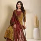 Mustard Yellow & Maroon