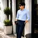 Light Blue And Navy Blue__STYLO MEN