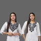White with Black Embroidery