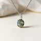Silver With Green & Blue Stone