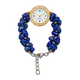 Deep blue with natural gold/white inclusions
