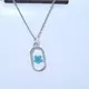 Silver with Blue Floral Motif