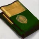 Green and Golden__INDIAN LINEN SAREE