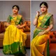 Purple and Golden__INDIAN LINEN SAREE