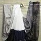 White and Black__INDIAN LINEN SAREE