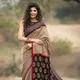 Beige__INDIAN LINEN SAREE