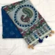 Blue__INDIAN LINEN SAREE