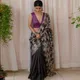 Black__INDIAN LINEN SAREE