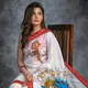 Amiable White__INDIAN LINEN SAREE