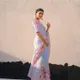 Violet__INDIAN LINEN SAREE