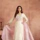 BEIGE WITH PURPLE LILAC DUPATTA__Krusha