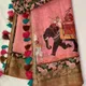 PEACH__Linen Saree