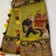 GREEN__Linen Saree