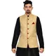 Black Kurta White Dhoti Golden Jacket__ETHLUXIS