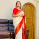 White & Red__Panash Sarees