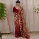 Red__INDIAN LINEN SAREE