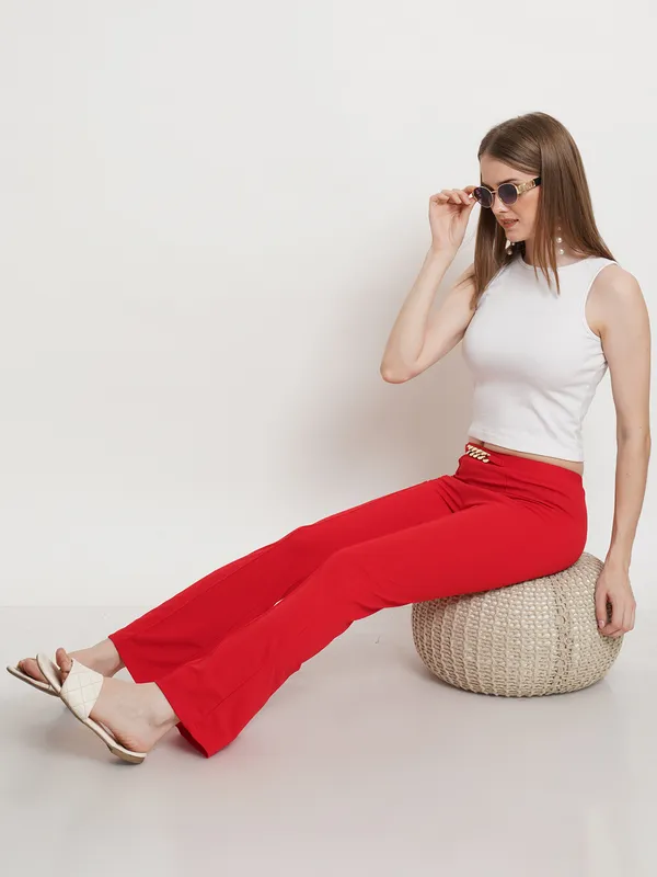 Regular_Fit_Red_Solid_Midrise_Women_Trouser__POPWINGS