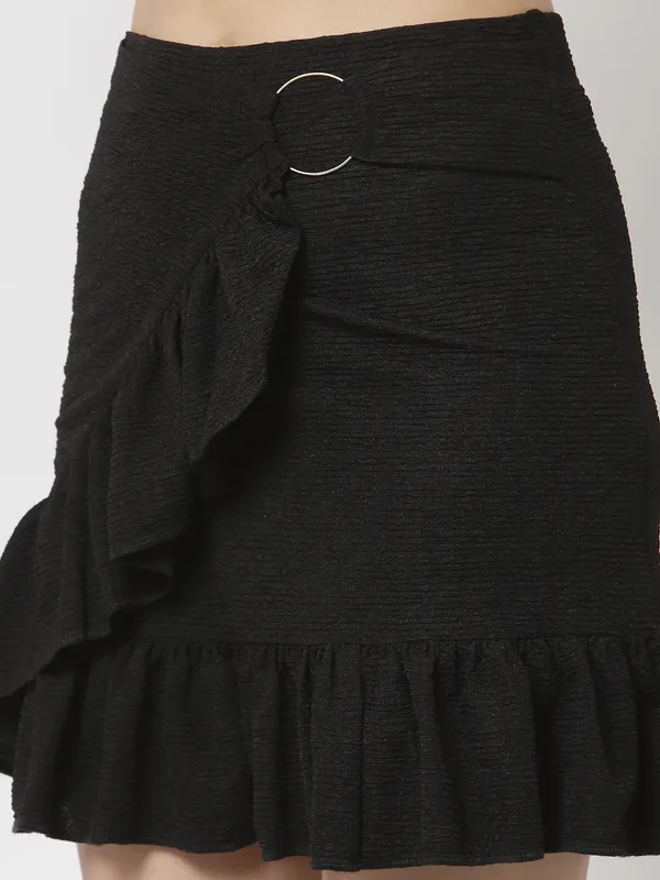 Black_Frill_Ring_Mini_Skirt__POPWINGS