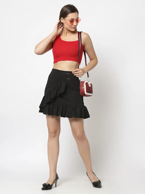 Black_Frill_Ring_Mini_Skirt__POPWINGS