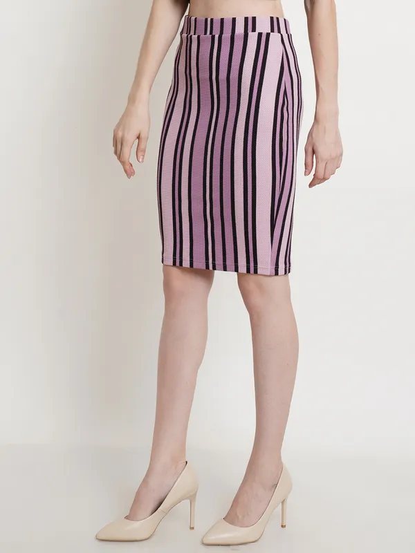 Women_Lavender_Striped_Printed_Knee_Length_Pencil_Skirt__POPWINGS