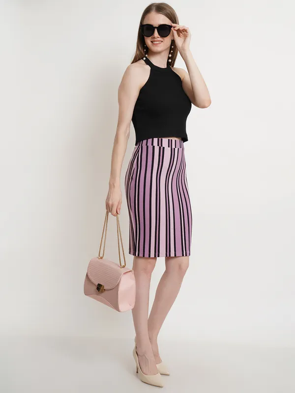 Women_Lavender_Striped_Printed_Knee_Length_Pencil_Skirt__POPWINGS