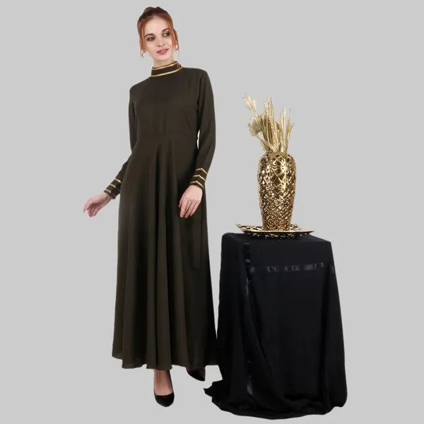 Olive_Green_Solid_Blouson_Maxi_Dress_for_Women__POPWINGS