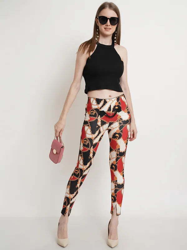 Women_Multi_Color_Chain_Printed_Solid_Mid_Rise_Body_Fitted_Jeggings__POPWINGS