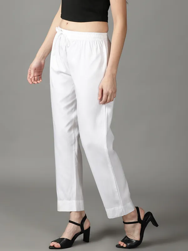 Buy White Pants for Women by Indie Picks Online  Ajiocom