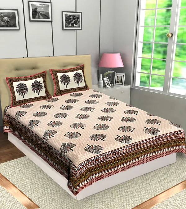 RajasthaniKart_Pure_Cotton_180_TC_King_Size_BEDSHEET_with_2_Pillow_Cover_-_90X108_(Suitable_for_King_Size_Bed_Sheet_or_Double_Bed)__RajasthaniKart