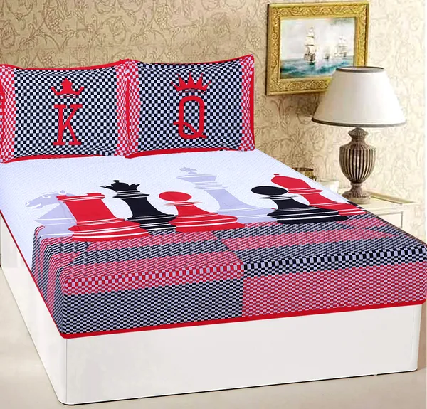 RajasthaniKart__Pure_100%_Cotton_Double_Bed_Sheet_with_2_Pillow_Covers_(Bedsheet_for_Double_Bed_Cotton)__RajasthaniKart
