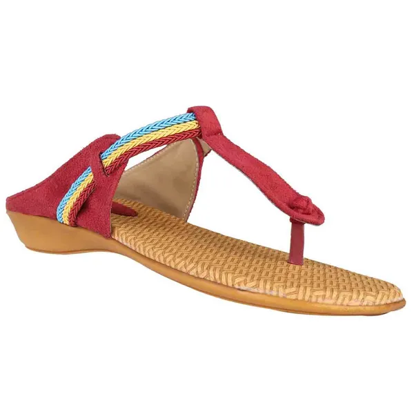 Exotique_Women's_Red_Flat_Slip-on(EL0019RD)__Exotique
