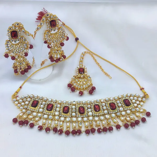 Lucentarts Jewellery Gold Plated Kundan 