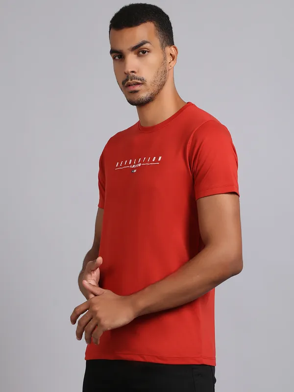 Printed_Round_Neck_Cotton_Red_T-shirt__VENITIAN