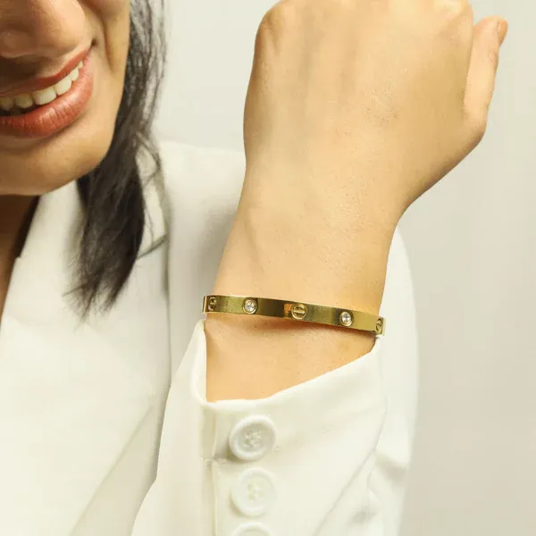 Buy Wynona love bracelet Golden at Amazonin