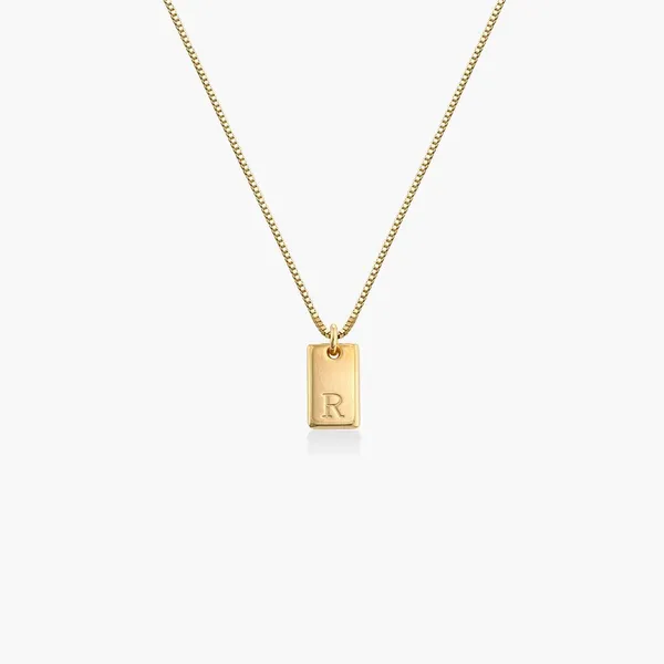 initial tag necklace