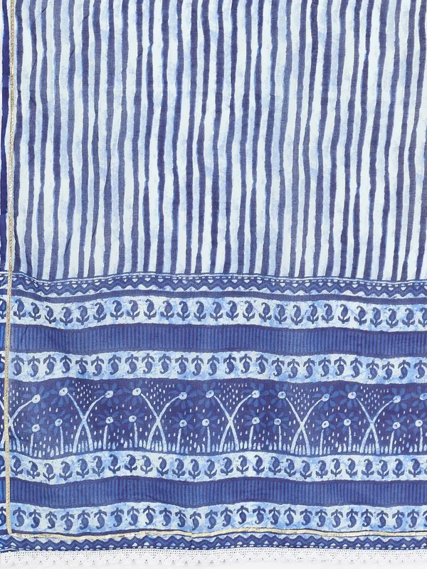 Women'S_Printed_&_Hand_Work_Anarkali_Cotton_Blue_Stitched_Kurta_Pant_With_Dupatta(VF-KU-1132-SKD)__Vbuyz