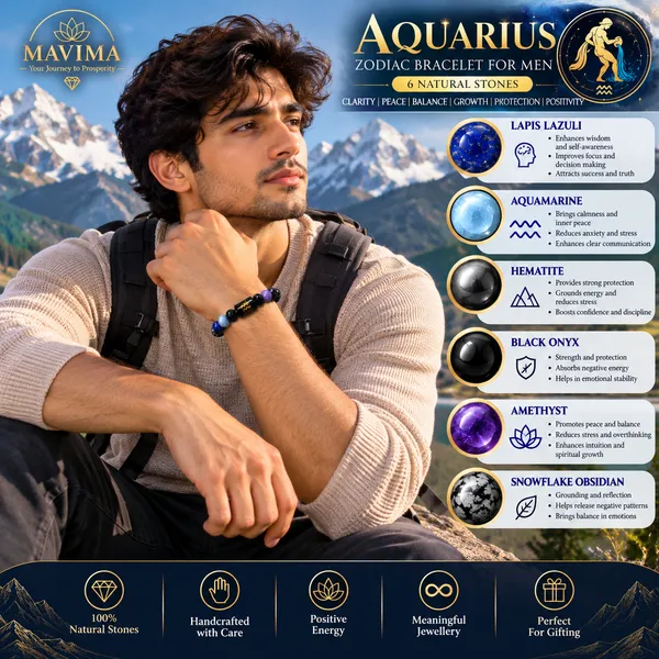 Multicolor_Stone_Bead_Aquarius_Zodiac_Bracelet_For_Men