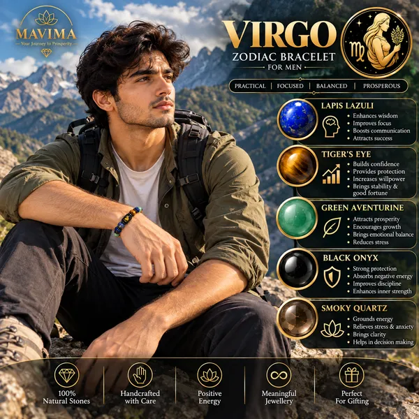 Multicolor_Stone_Bead_Virgo_Zodiac_Bracelet_For_Men