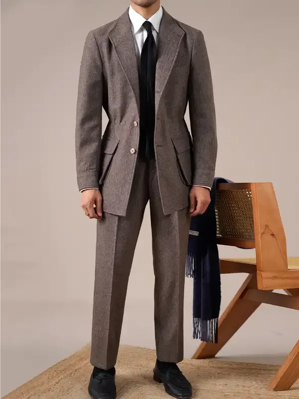 Beige_Double_Breasted_Suit_For_Men